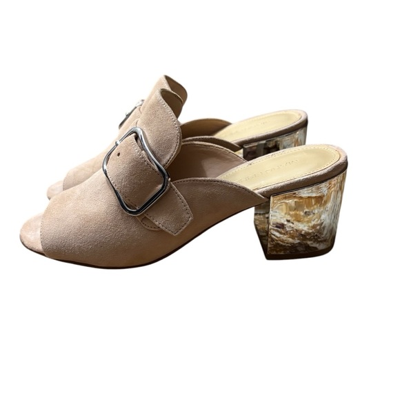 🌺MARC FISHER Rima Mirror Block Heel Mule Sandals in Blush Size 7🌺 - Picture 3 of 6